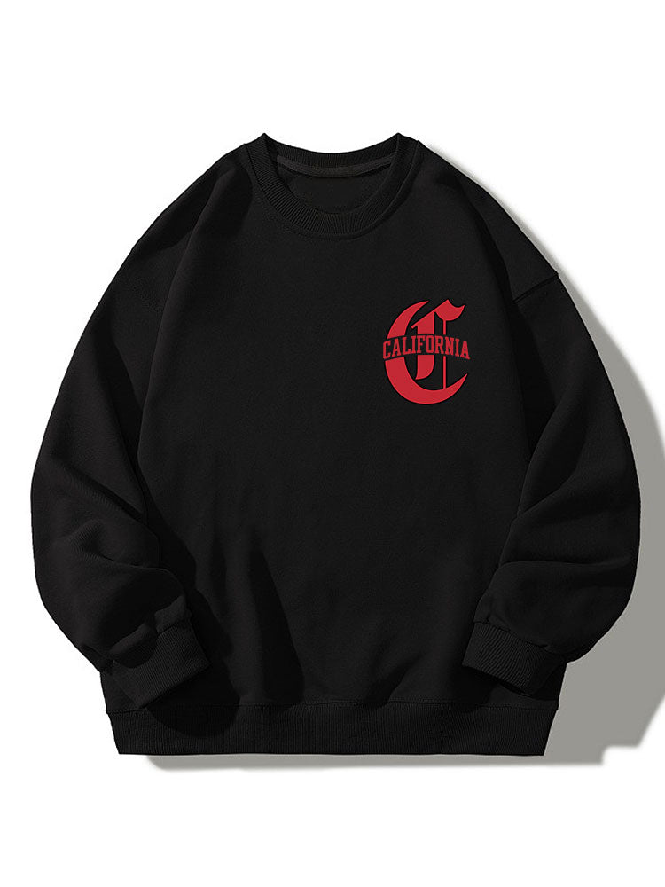 C California Print Relaxed Sweatshirt