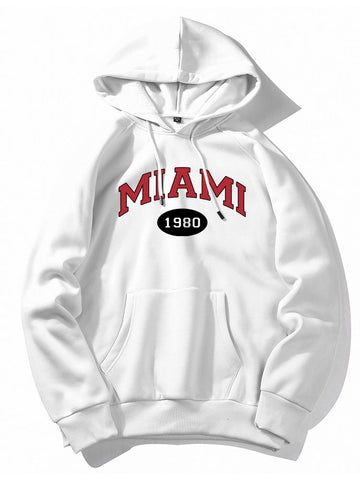 Miami Letter Print Hoodie